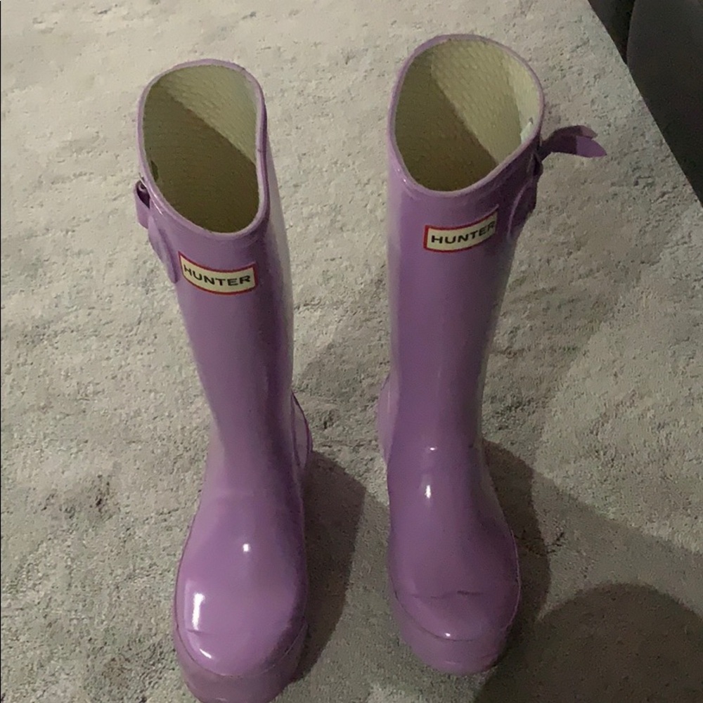 Girls Hunter original gloss boots